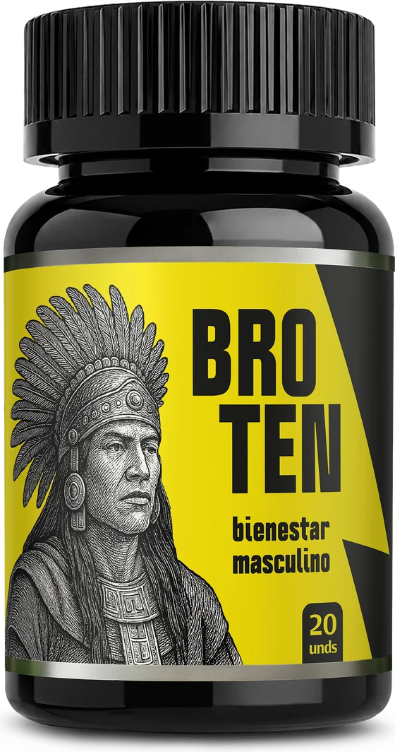 Frasco de Broten Bienestar Masculino, 20 cápsulas para la próstata, del fabricante peruano Hilart